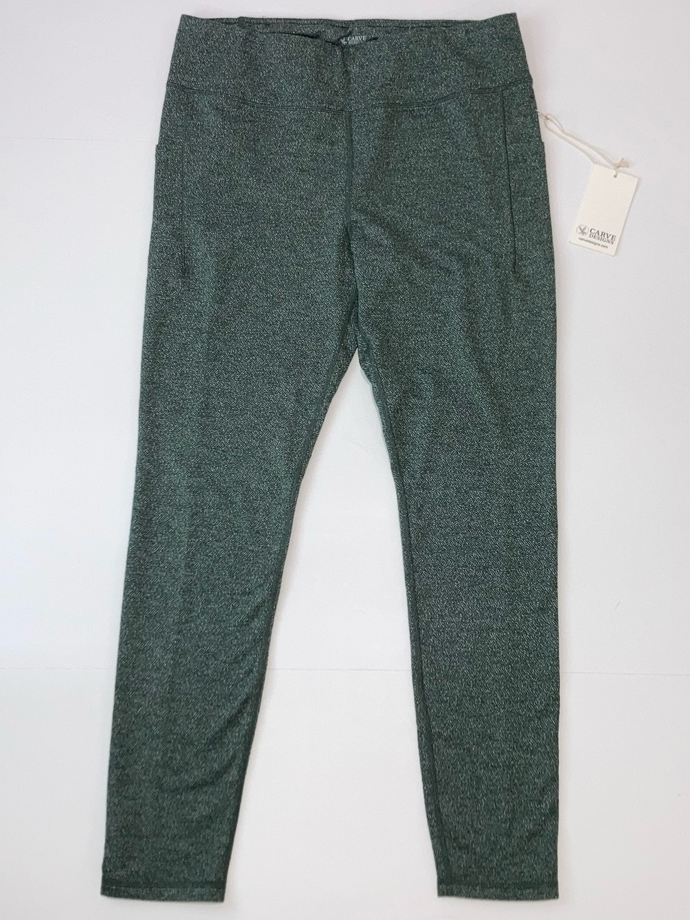 Carve Designs NWT Incline Tight Leggings in Moss Topo XL Side Pocket